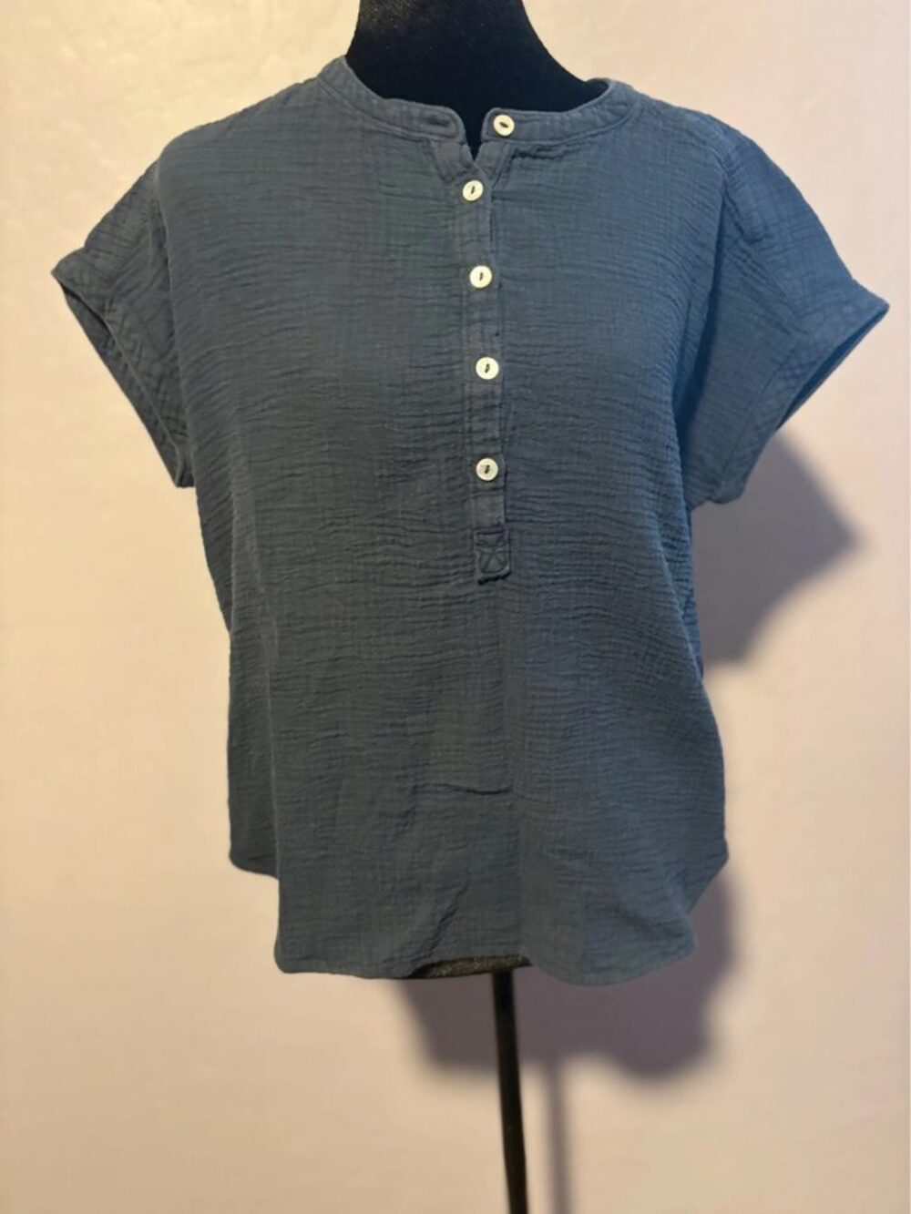 Faherty Dream Cotton Gauze Desmond Top